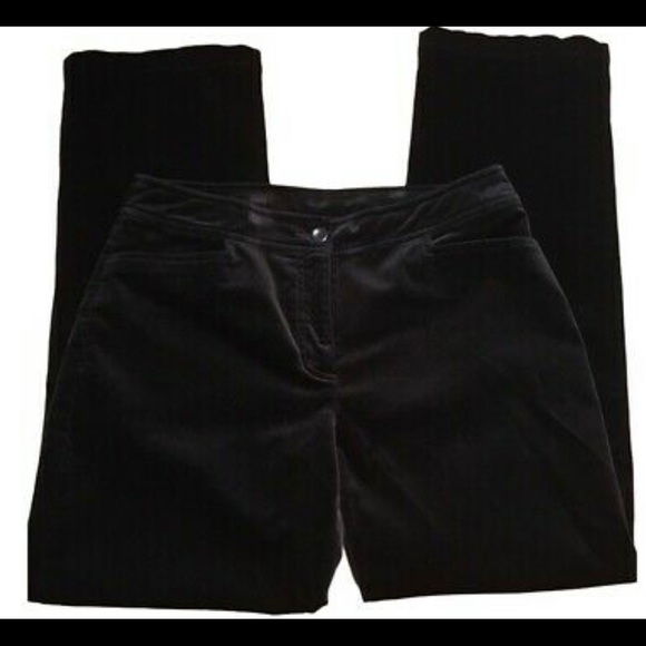 EILEEN FISHER BLACK VELVET PANTS 👖 - Picture 3 of 8